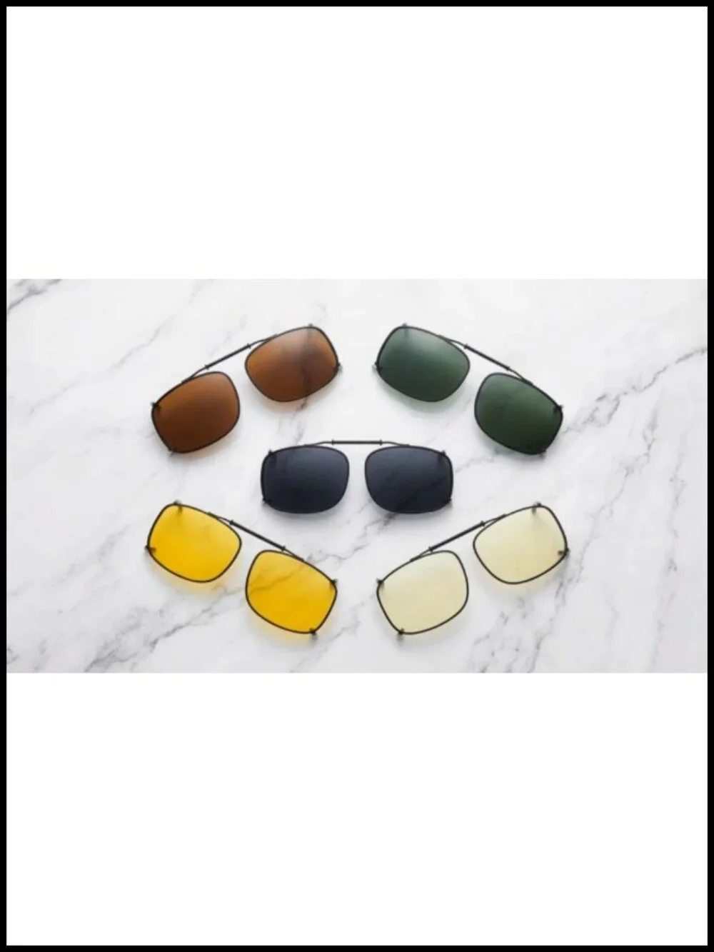 Polarized Clip-On Sunglasses Over Eyeglasses 57x39mm